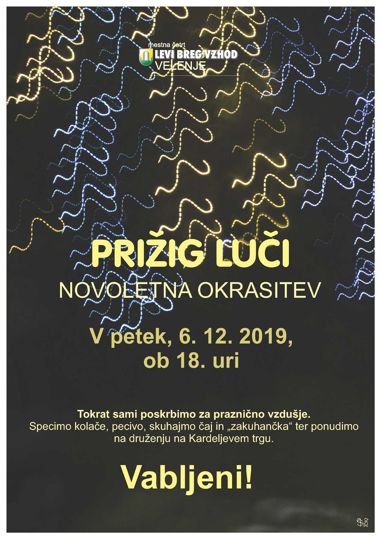 Prižig prazničnih luči (Kardeljev trg) 2019