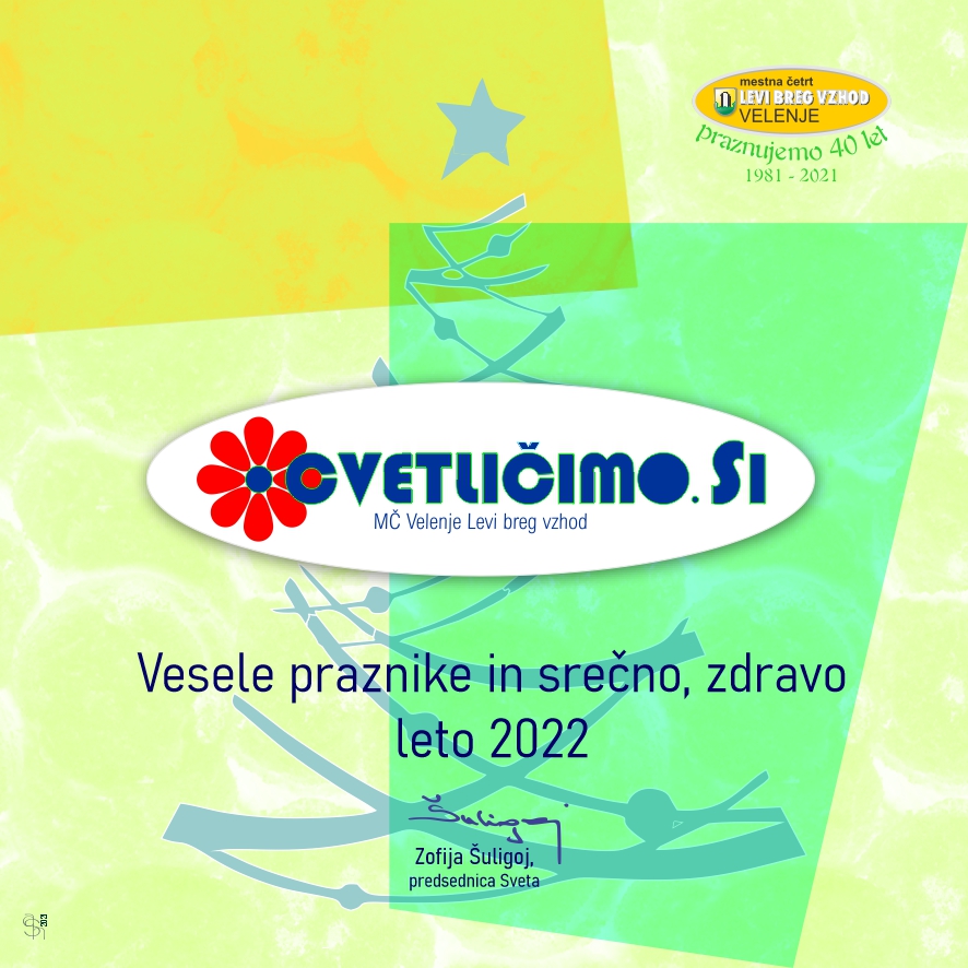 Vesele praznike in srečno novo leto 2022 (projektna skupina "Ocvetličimo balkone")