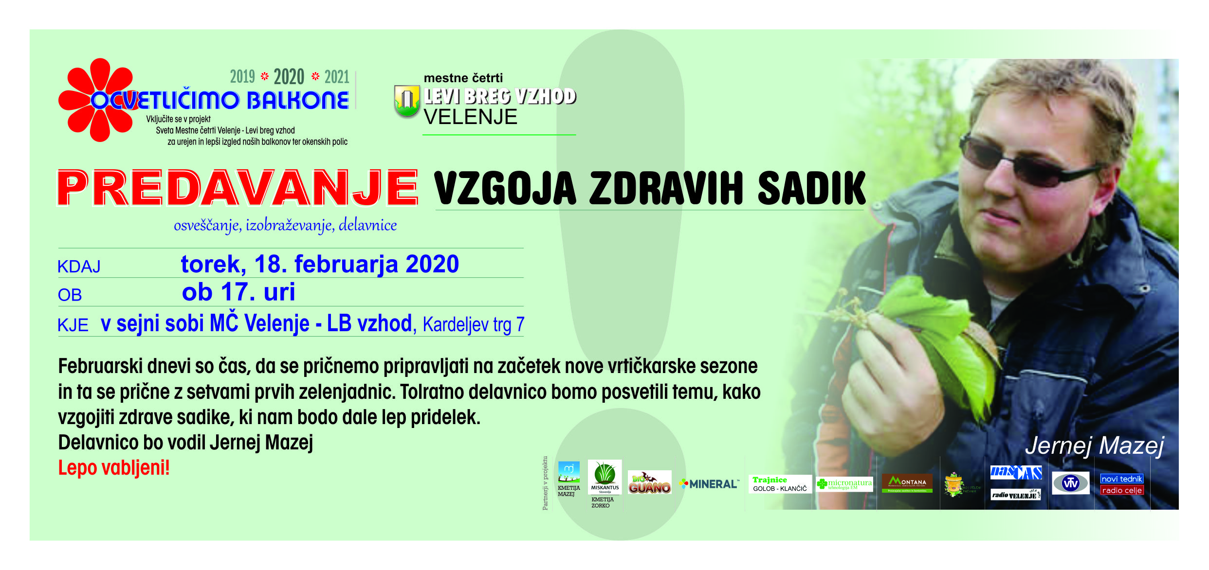 Vabilo na predavanje | Jernej Mazej | Vzgoja zdravih sadik