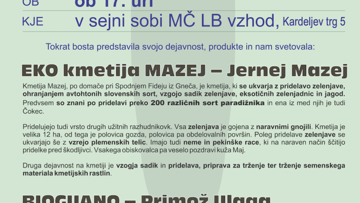 Predavanje - Ocvetličimo balkone