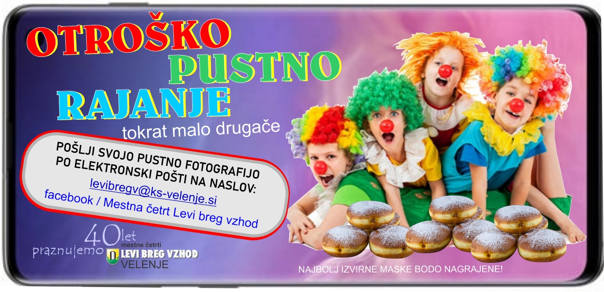 Vabilo na praznovanje | Otroško pustno rajanje 2021